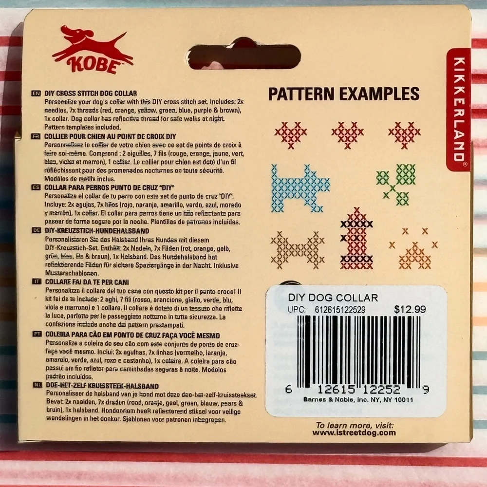 DIY Crossstich Dog Collar. New In Box.